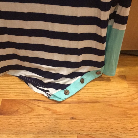 Women’s cute tunic size large blue/white/green - Picture 5 of 10